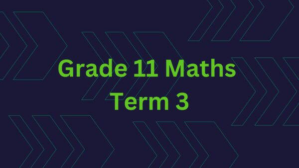 Grade 11 Term 3 Maths
