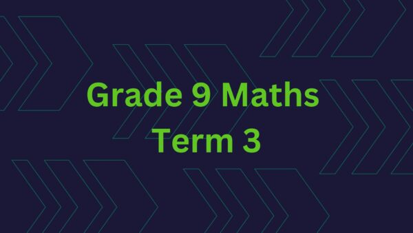 Grade 9 Term 3 Maths